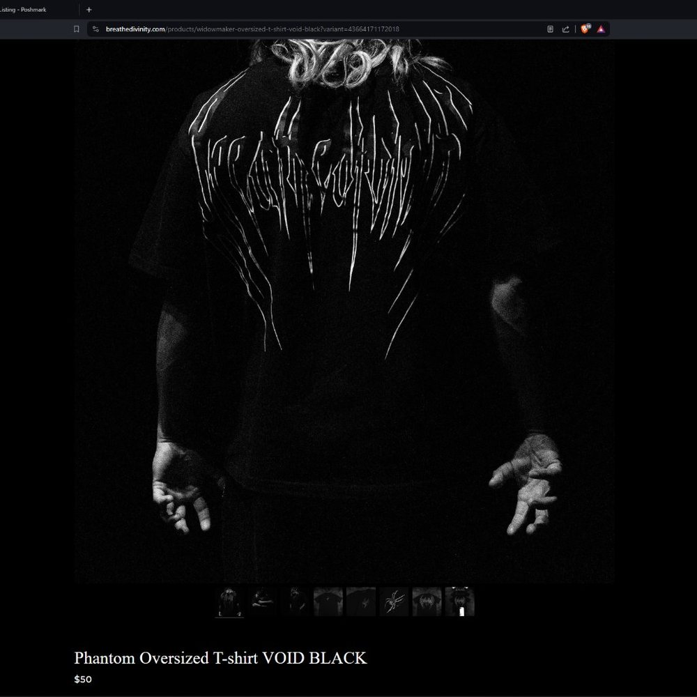 Phantom Oversized T-shirt VOID BLACK